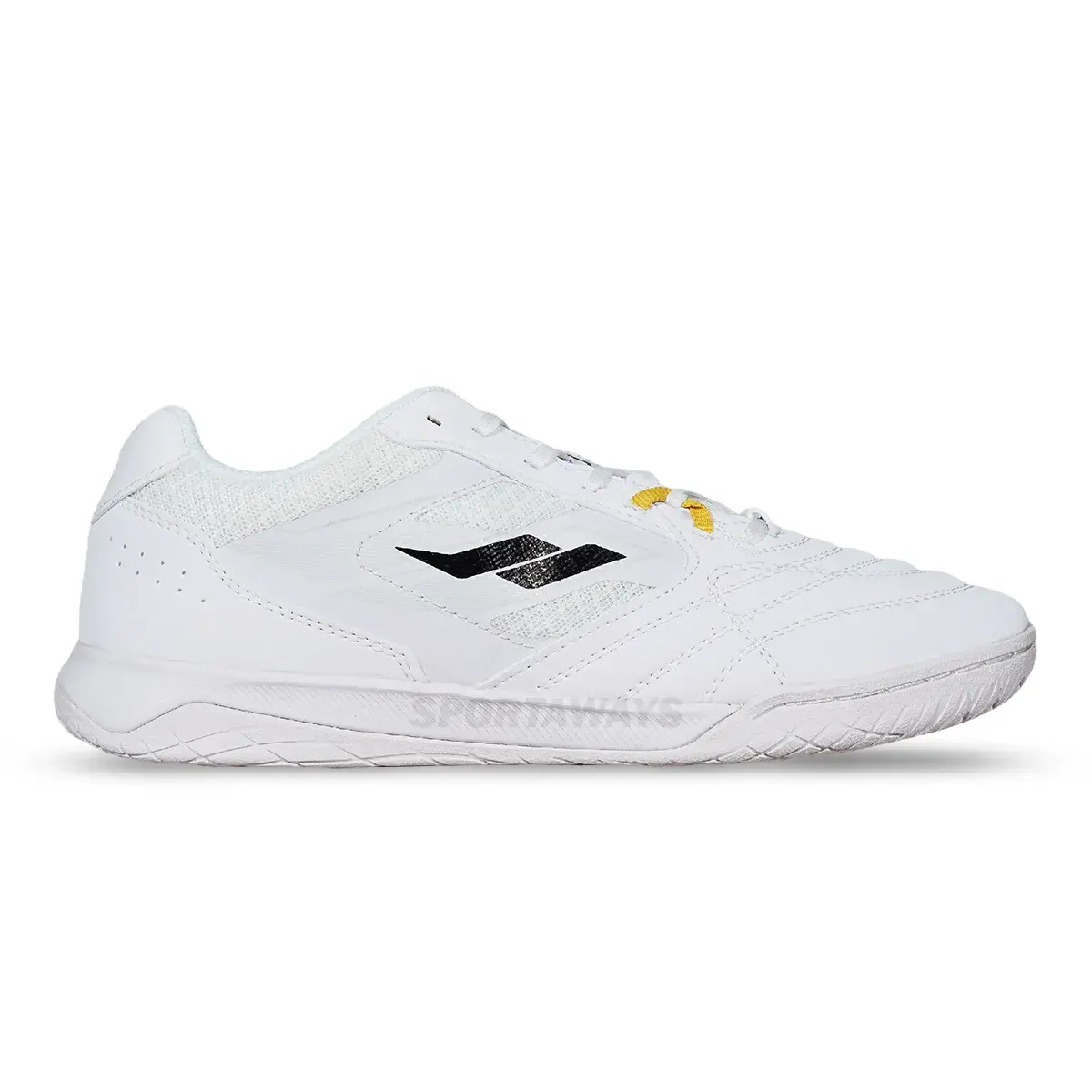 Sepatu Futsal Mills Voltasala Arion M2 - White/Gold/Black 