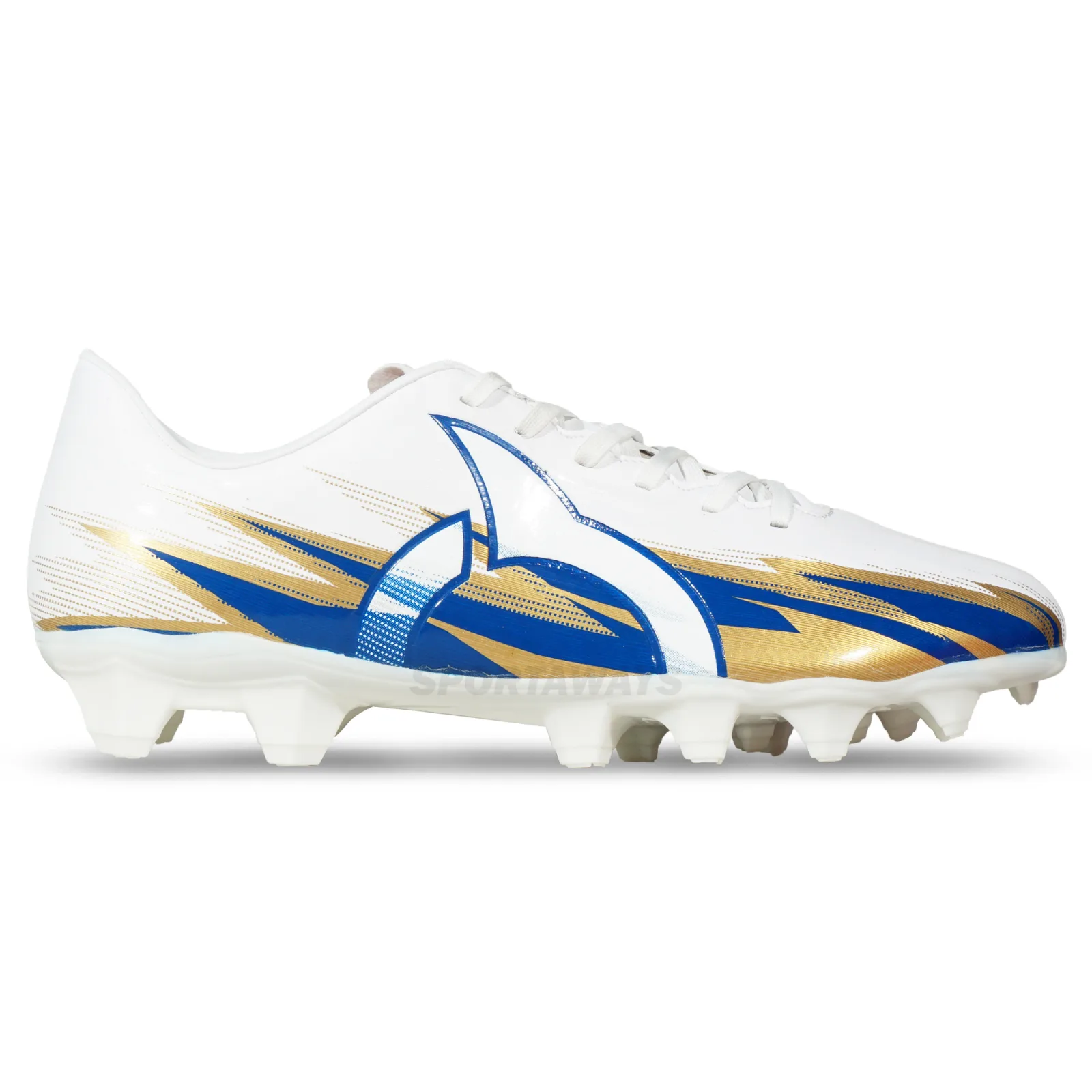 Sepatu Bola Ortuseight Spark FG - White/Navy/Gold 