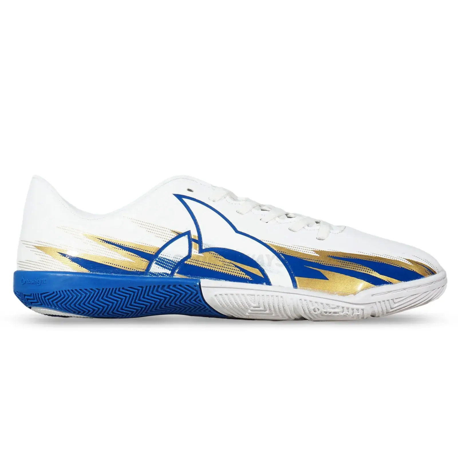Sepatu Futsal Ortuseight Spark IN - White/Navy/Gold 