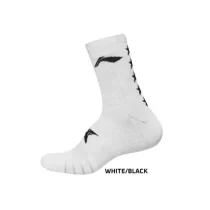 Kaos Kaki Li-Ning Hi-Quarter Socks AWLQ109-1 - White/Black