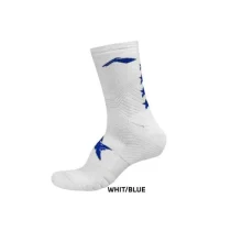 Kaos Kaki Li-Ning Hi-Quarter Socks AWLQ109-3 - White/Blue