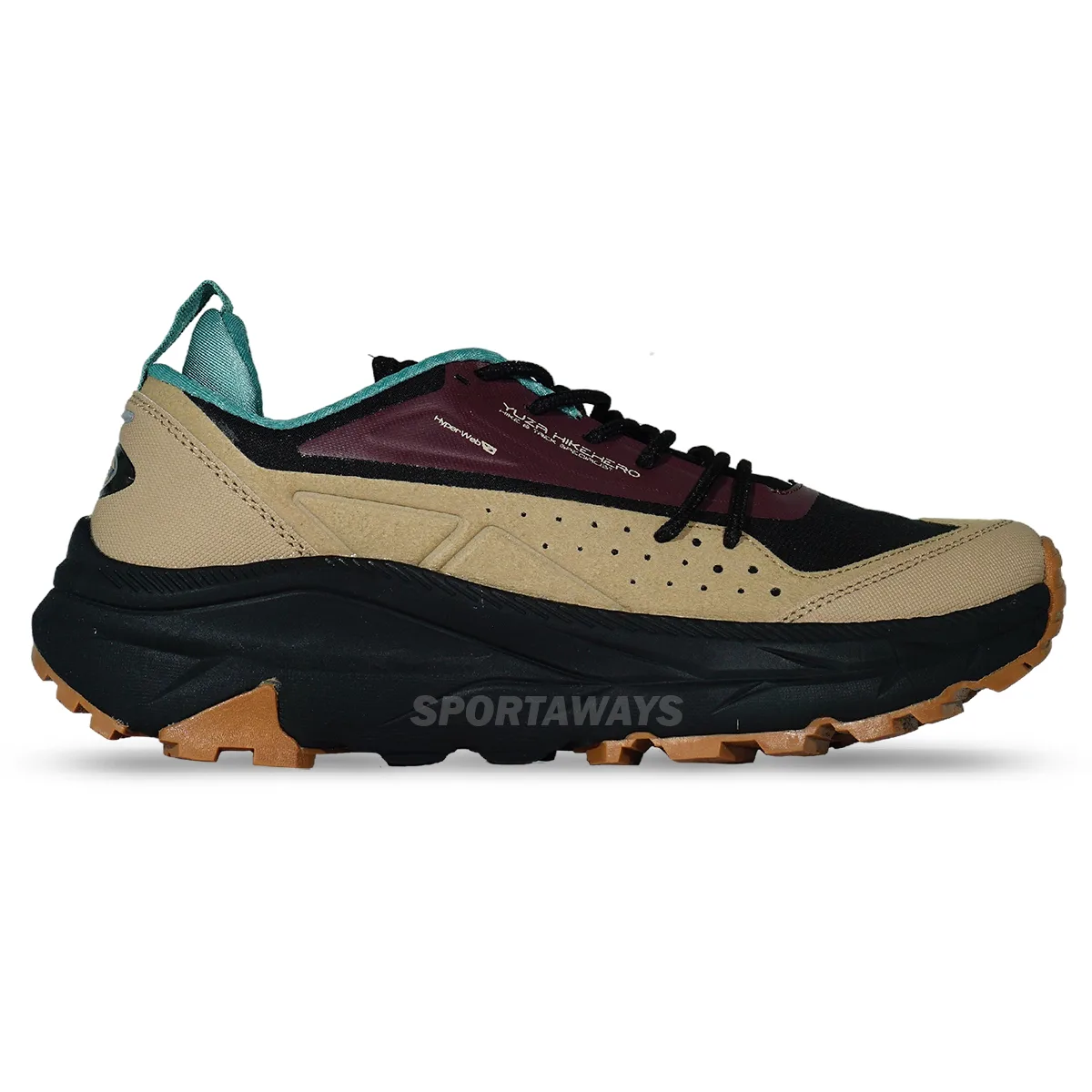 Sepatu Trail Run 910 Yuza Hikehero Low - Hitam/Wine Tan 