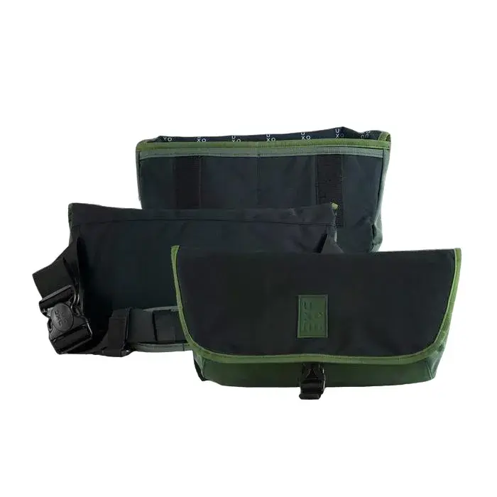 Tas Uxonn Messenger Bag M Titaka 1-101-2-23 - Black Green On Grey