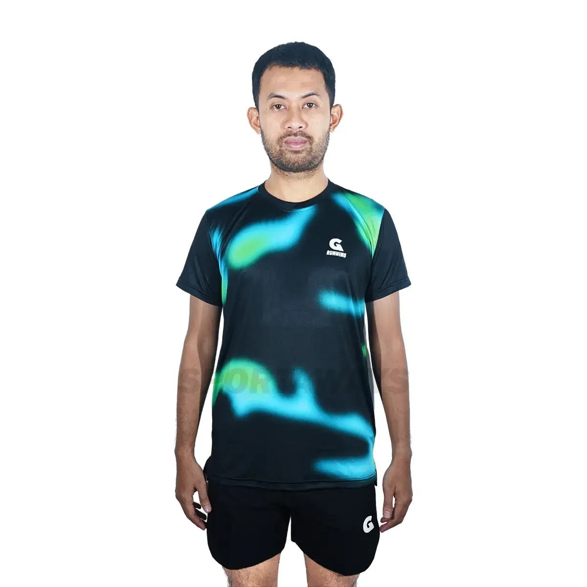 Grygera Jersey Running Aurora Sprint - Black/Green 