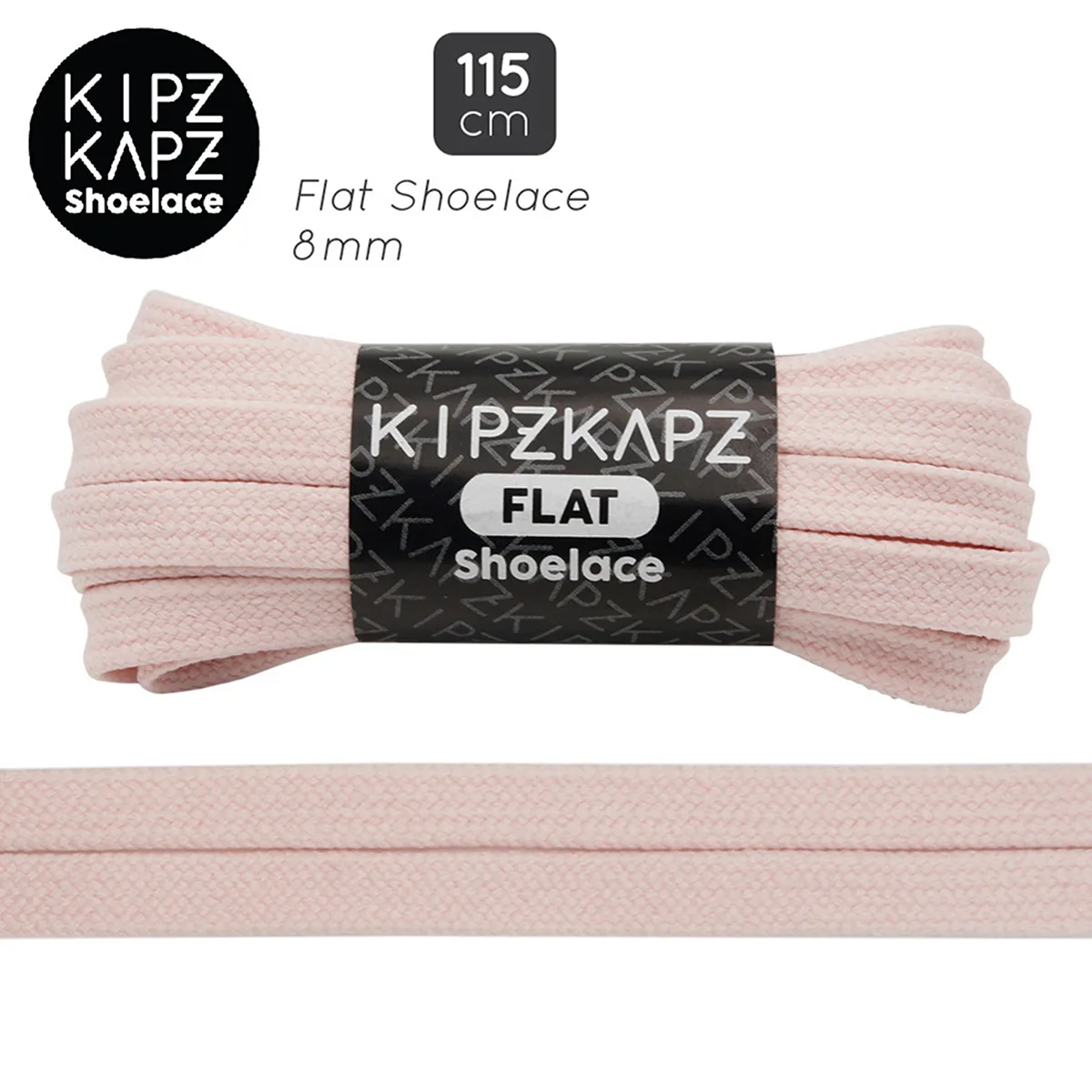 Tali Sepatu Kipzkapz F7A - Flat 8MM 115 - Pale Pink
