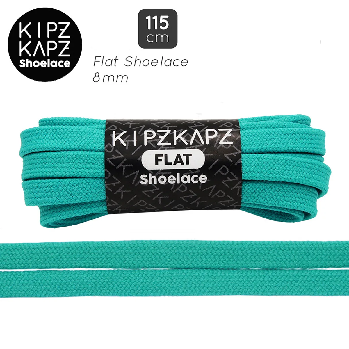 Tali Sepatu Kipzkapz F8 - Flat 8MM 115 - Teal Green
