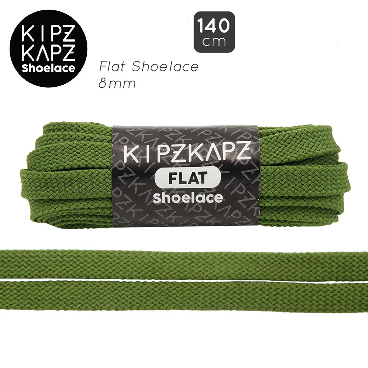 Tali Sepatu Kipzkapz FS13 - Flat 8MM 140 - Army Green