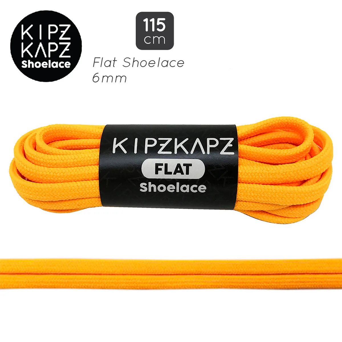 Tali Sepatu Kipzkapz FS19 - Flat 6mm 115 - Neon Orange
