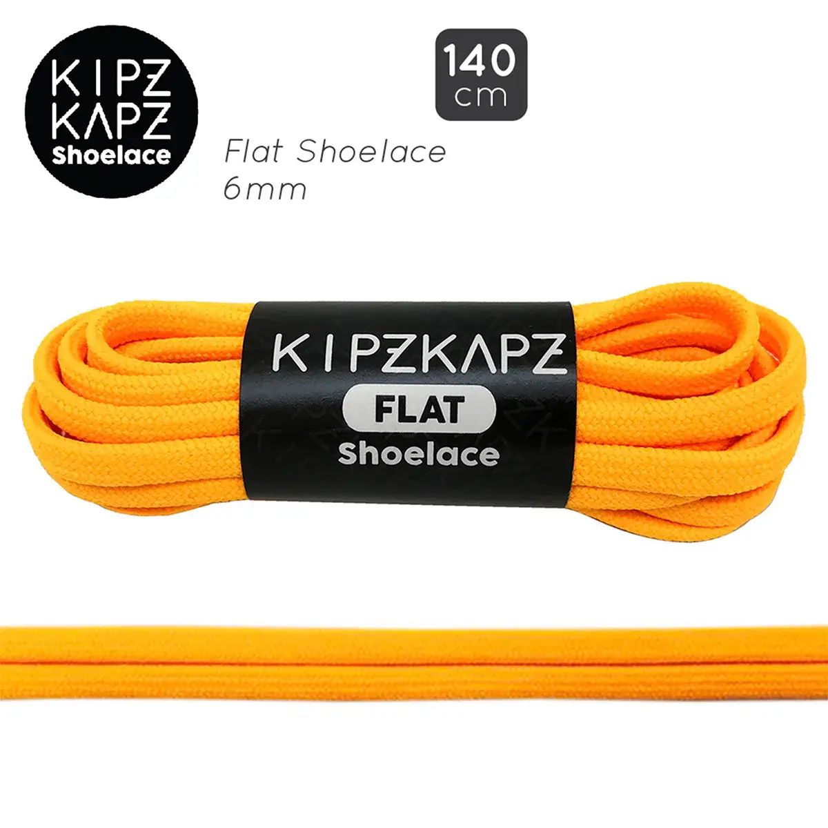 Tali Sepatu Kipzkapz FS19 - Flat 6MM 140 - Neon Orange
