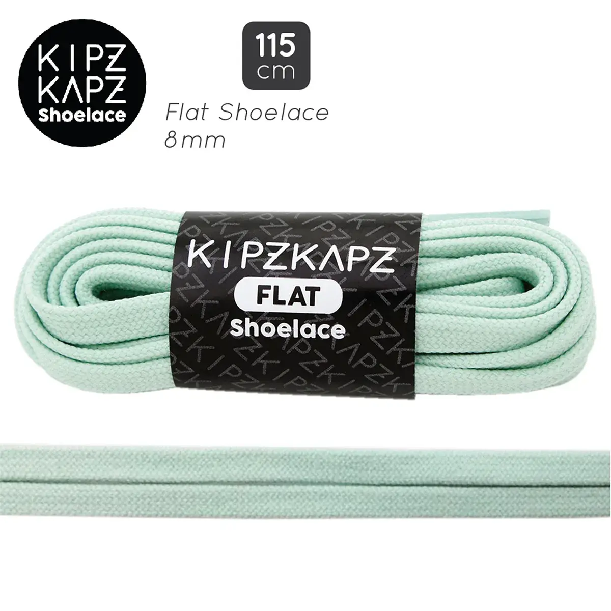 Tali Sepatu Kipzkapz FS38 - Flat 8mm 115 - Green Mint