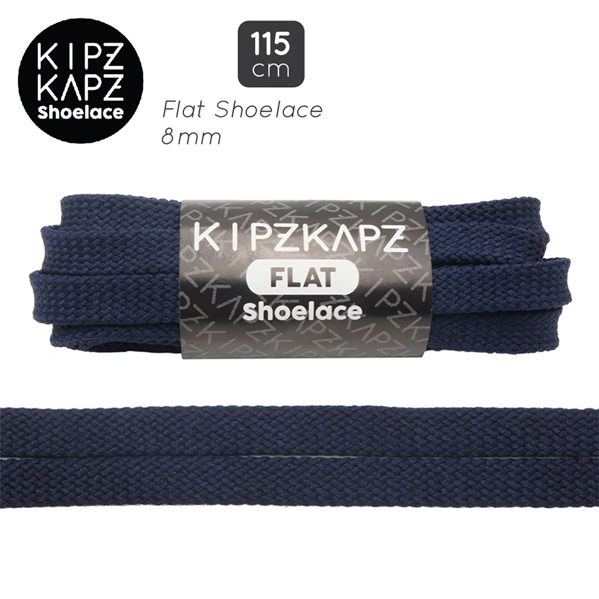 Tali Sepatu Kipzkapz FS49 - Flat 8MM 115 - Navy