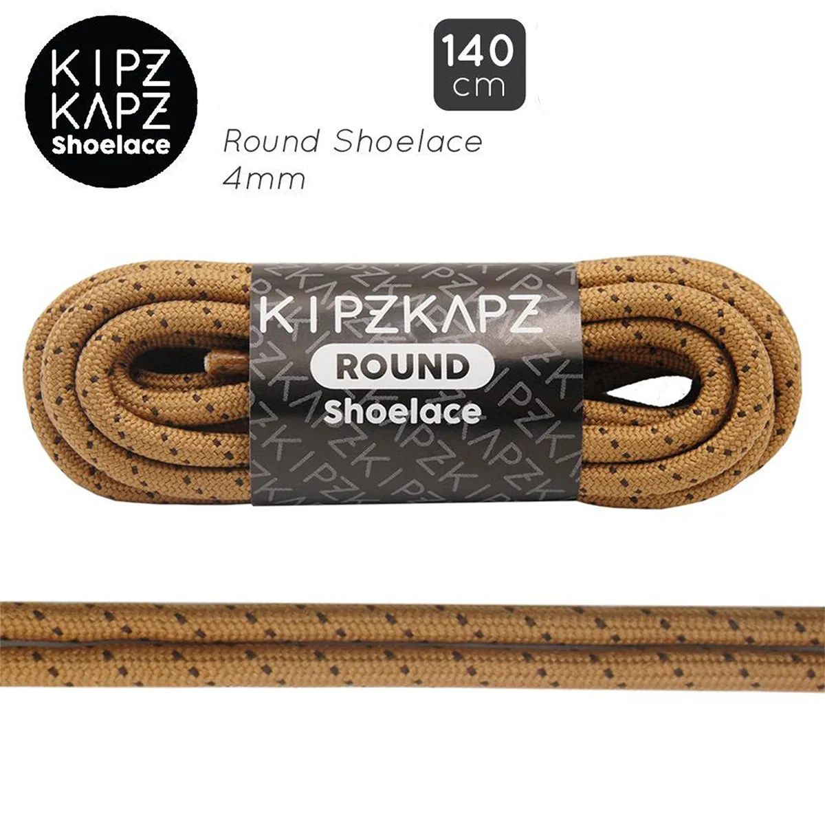 Tali Sepatu Kipzkapz RS22 - Round 4MM 140 - Brown Stripe