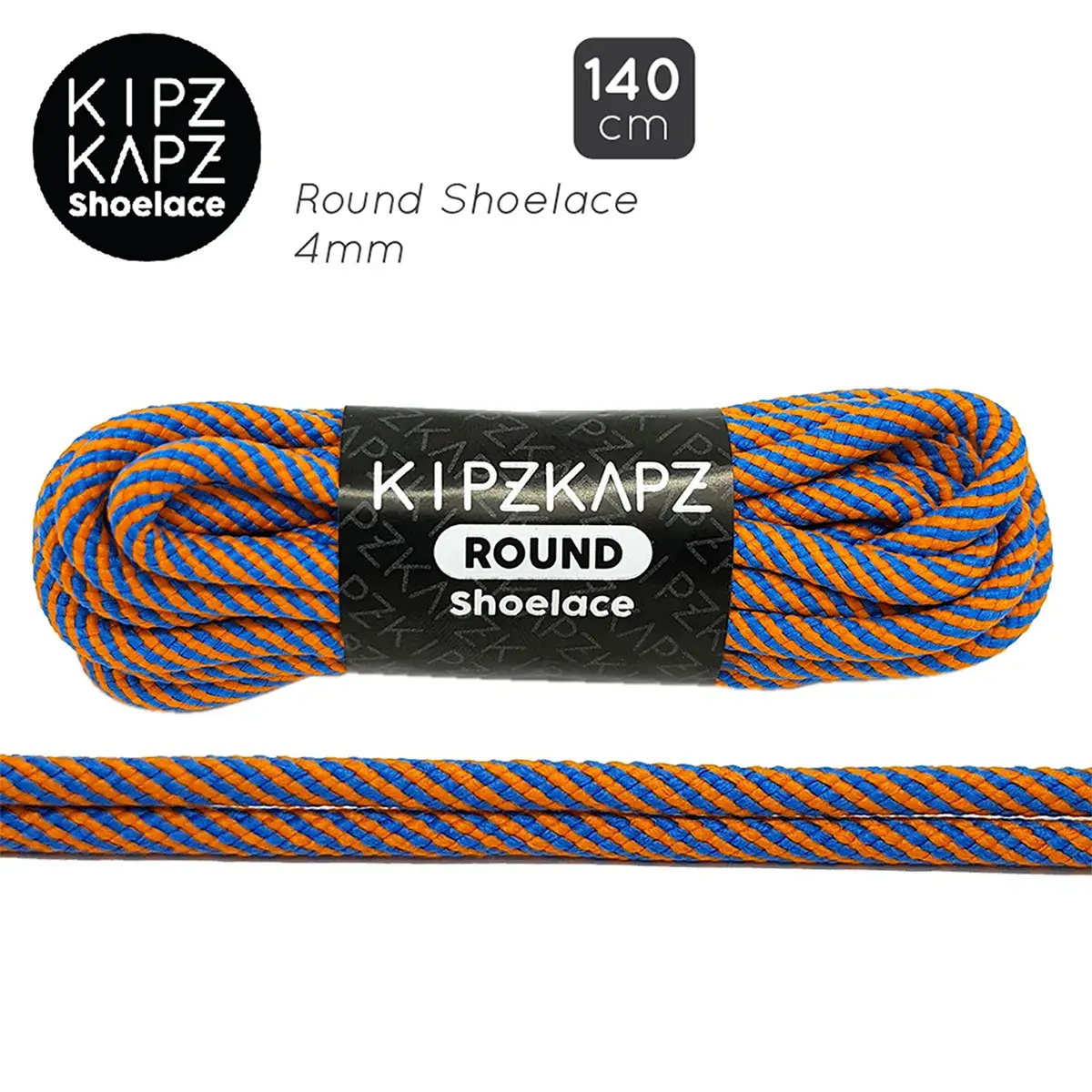 Tali Sepatu Kipzkapz RS53 - Round 4MM 140 - Blue Orange Twist