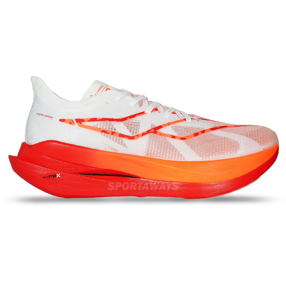 Sepatu Running Mills Enercharge M1 - White/Red/Hot Coral 