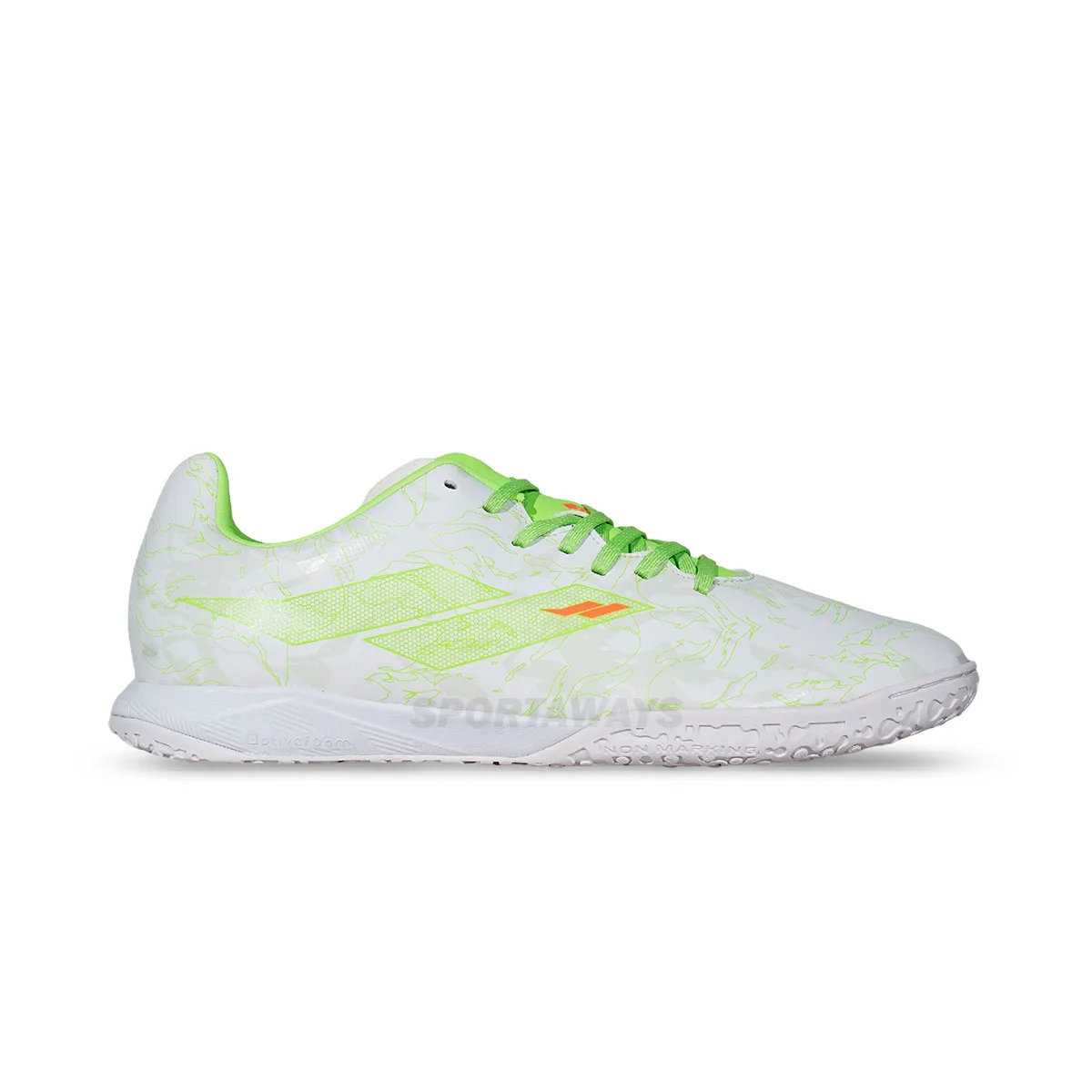 Sepatu Futsal Anak Mills Flame 2.0 IN JR - White/Lime Green 