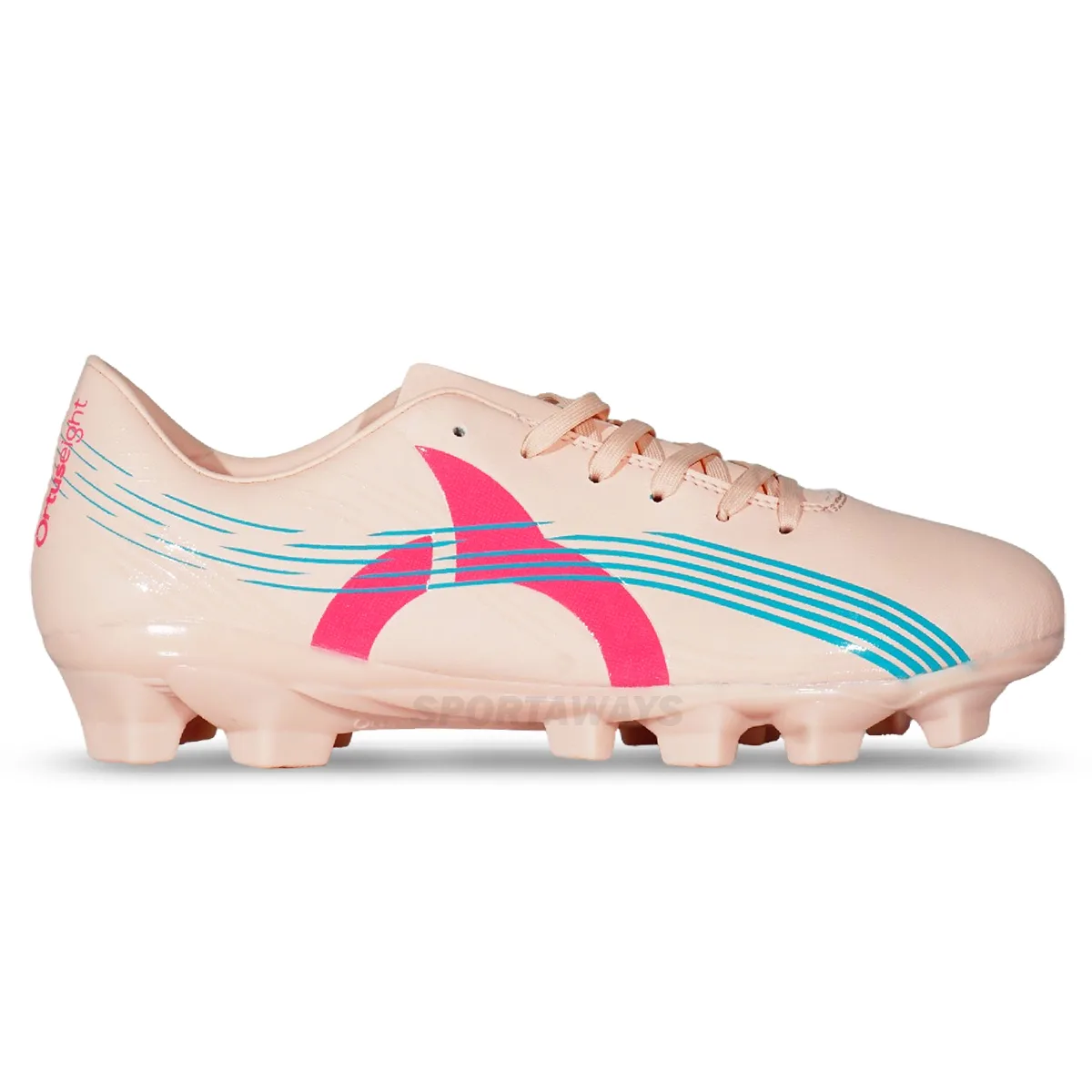 Sepatu Bola Ortuseight Horizon FG - Salmon/Pink/Cyan 