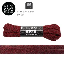 Tali Sepatu Kipzkapz F15A - Flat 8MM 115 - Black Red