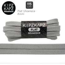 Tali Sepatu Kipzkapz FS16 - Flat 8MM 115 - Braided Grey