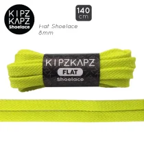 Tali Sepatu Kipzkapz FS20 - Flat 8MM 140 - Neon Yellow
