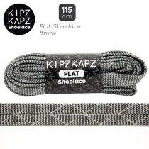 Tali Sepatu Kipzkapz FS61 - Flat 8MM 115 - Grey Zigzag