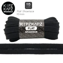 Tali Sepatu Kipzkapz FS77A- Flat 10mm 115 - Black Wave