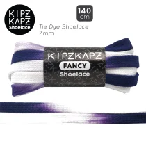 Tali Sepatu Kipzkapz XS14 - Flat Printed 7MM 140 - Tie-Dye Purple