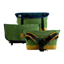 Tas Uxonn Messenger Bag XL Titaka 1-101-4-23 - Green Orange On Tan