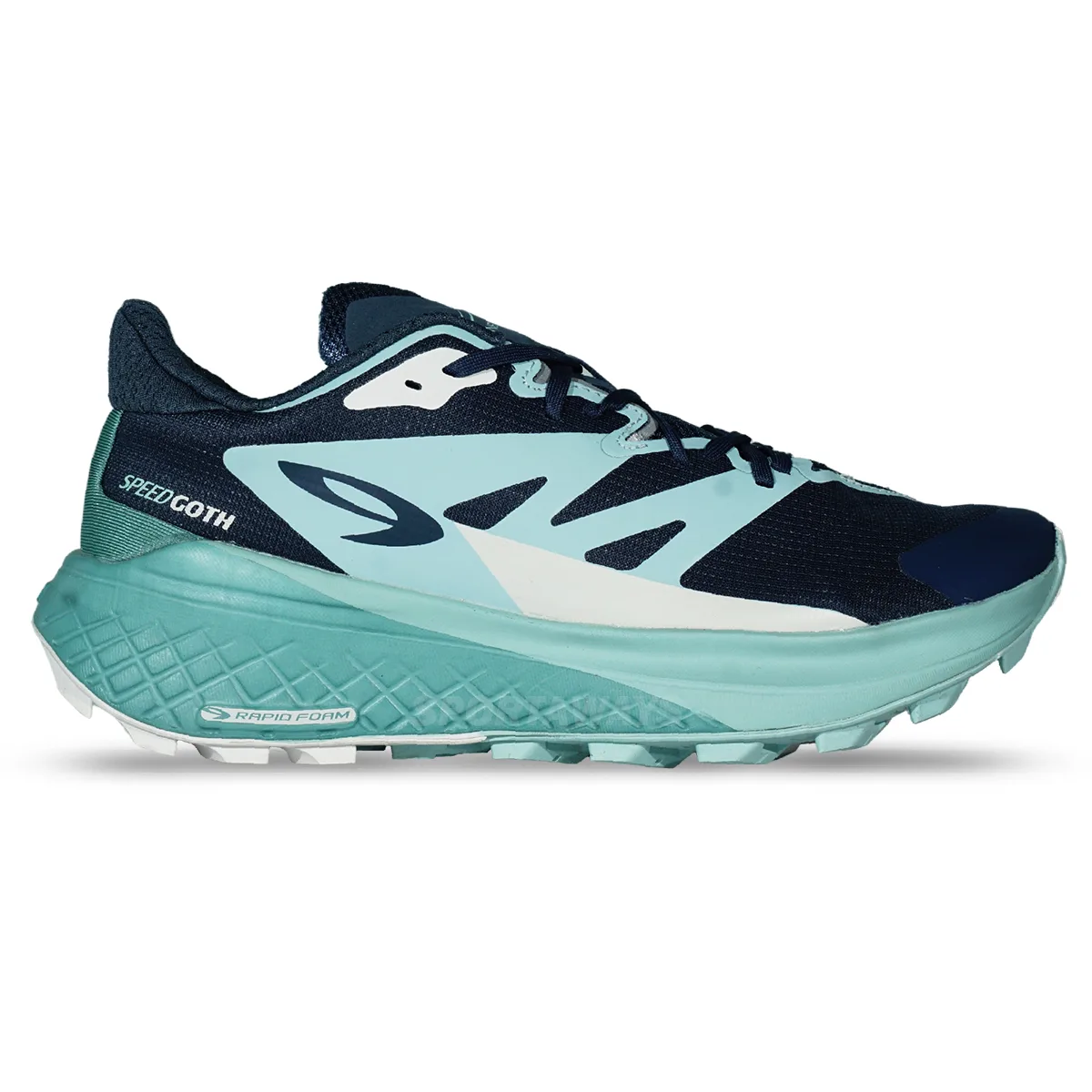 Sepatu Trail 910 Yuza Speedgoth - Navy/Hijau-Mint/Abu-Muda 