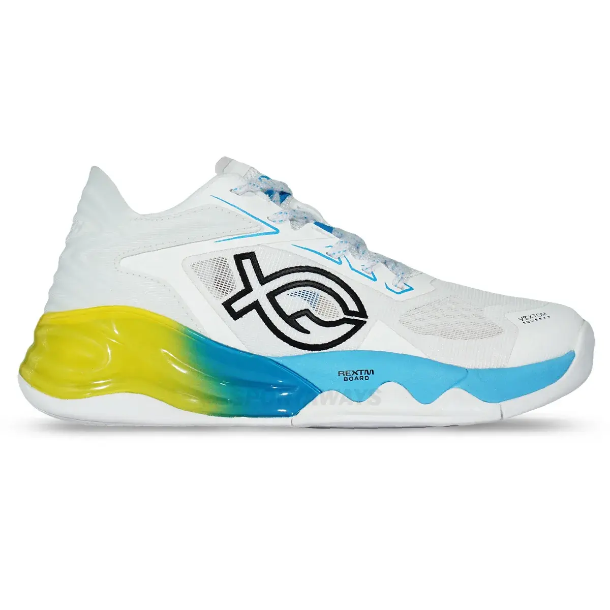 Sepatu Volley Fixch Lunatic Alpha - White/Blue/Yellow 