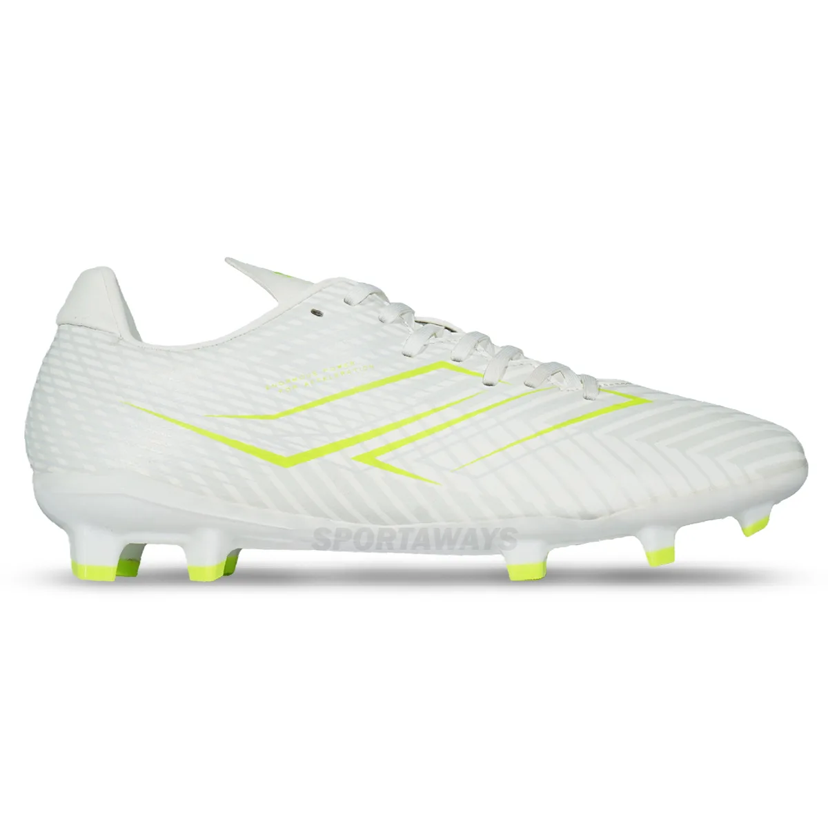 Sepatu Bola Mills Xyclops Helios Match FG - White/Neon Green
