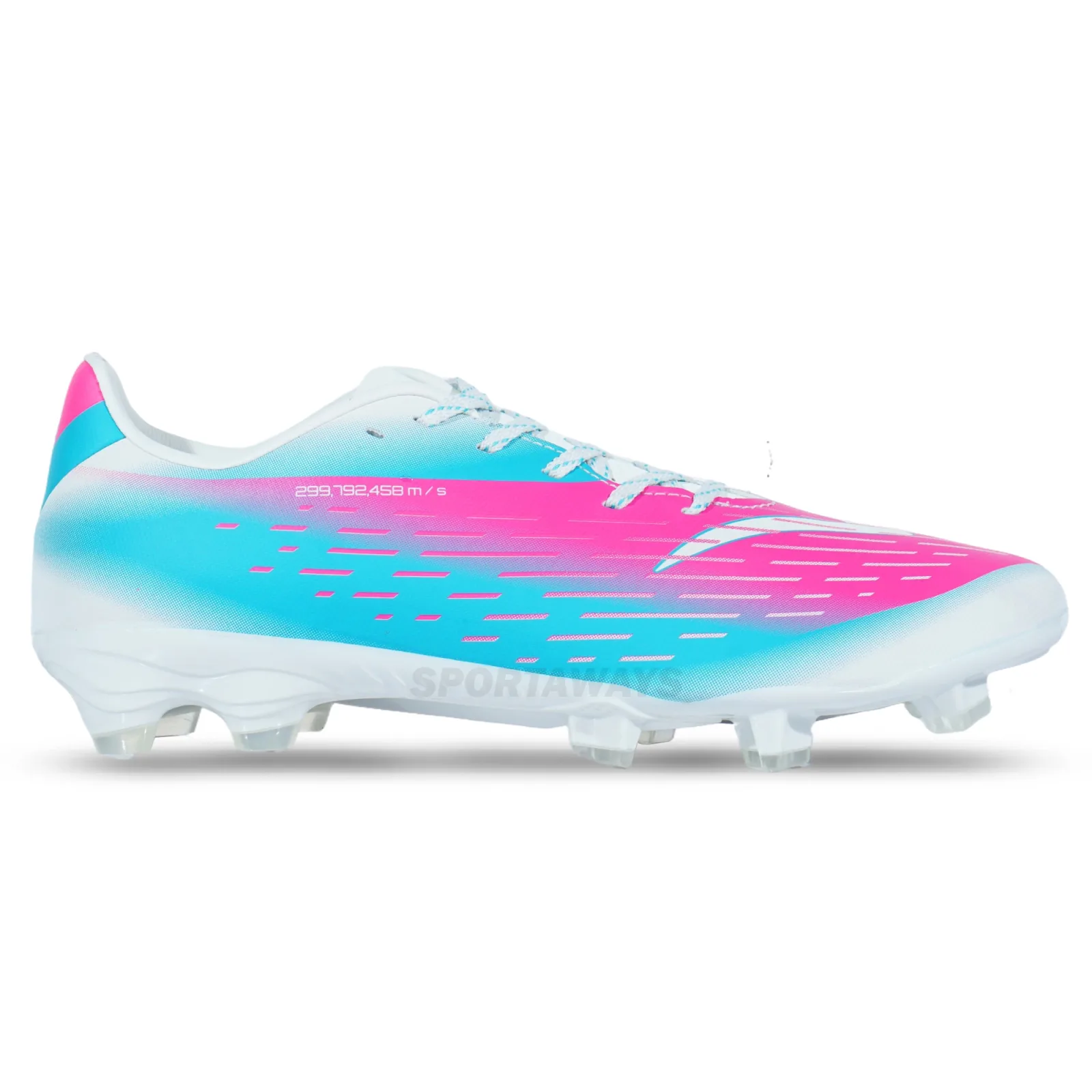 Sepatu Bola Specs Accelelator Lightspeed 5 Pro FG - Lily White/Bluebird/Knockout Pink 