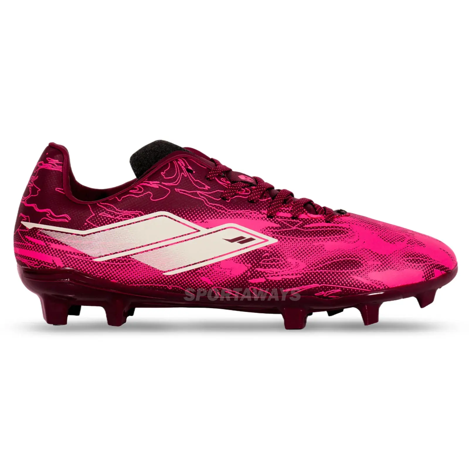 Sepatu Bola Mills Nouva FG - Burgundy/Hot Pink 