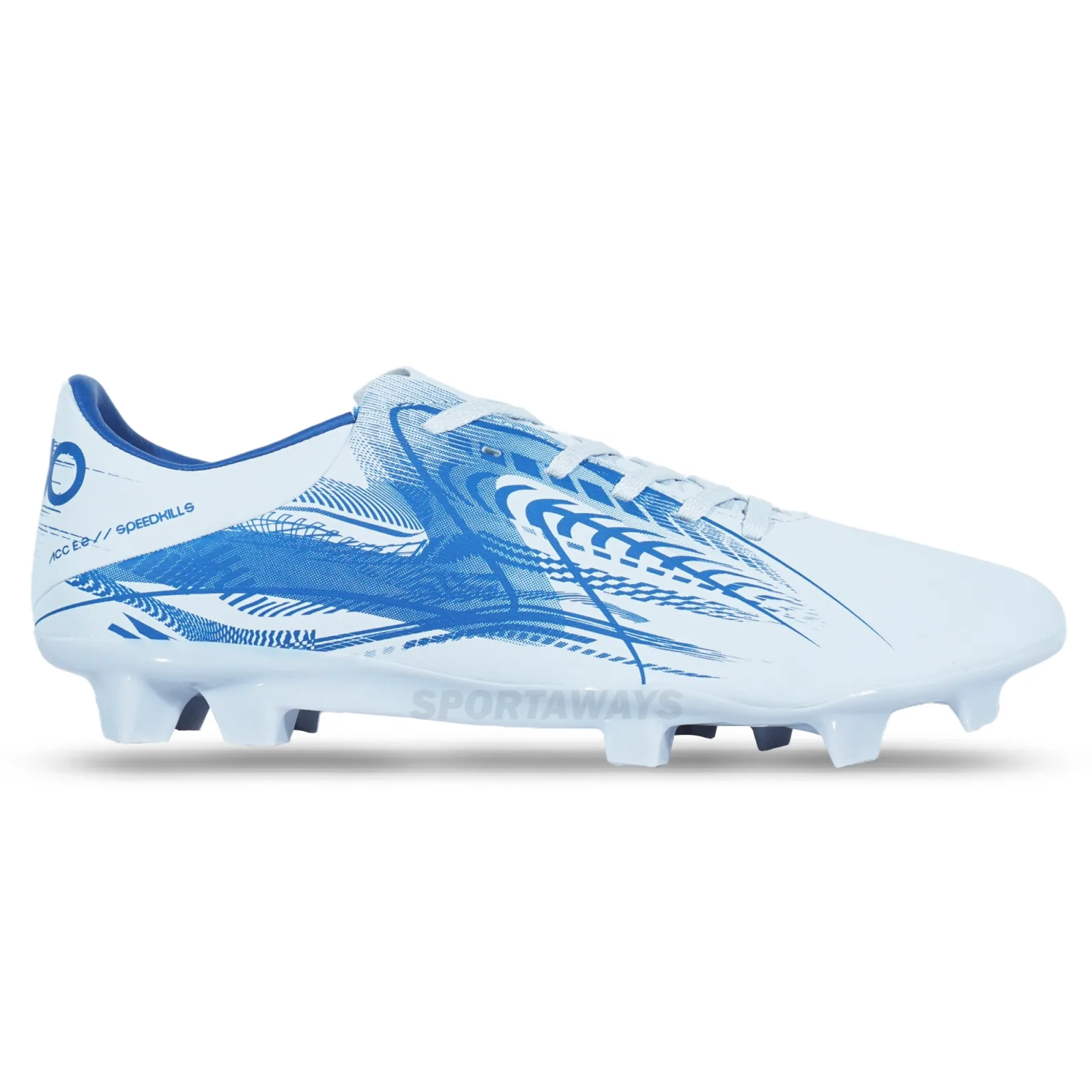 Sepatu Bola Specs Elevation Two FG - Artic Ice/Princess Blue 