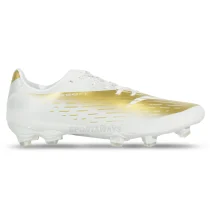 Sepatu Bola Specs Accelerator Lightspeed 5 Pro FG - White/Oyster Mushroom/Rich Gold 