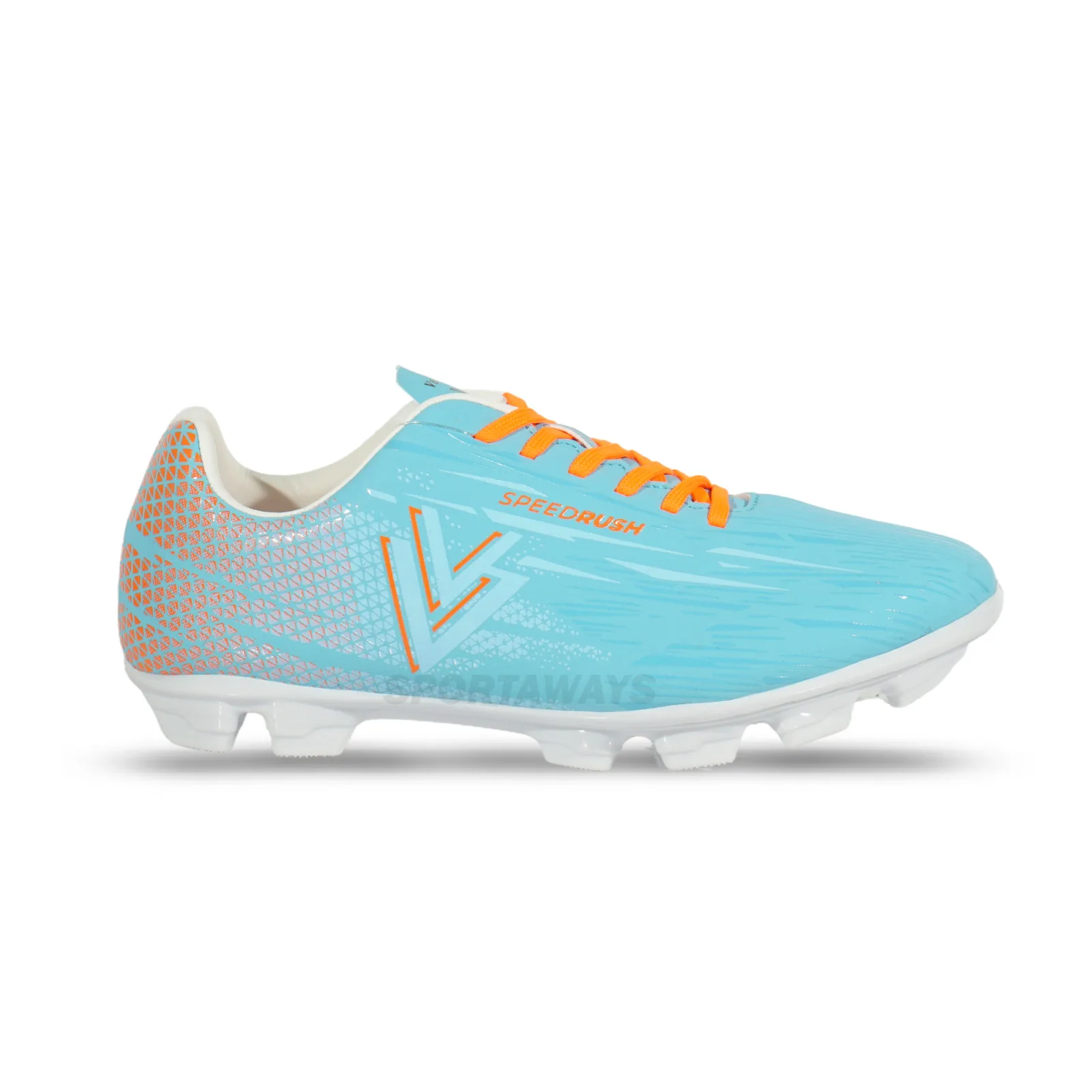 Sepatu Bola Vegeto Speedrush Jr Sc - Cyan/Orange 