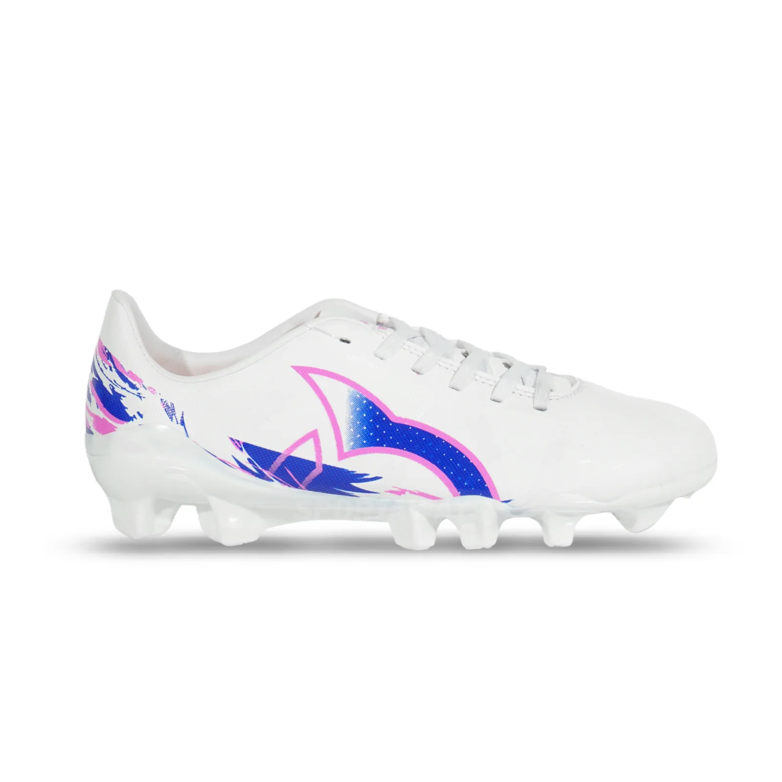 Sepatu Bola Ortuseight Catalyst Liberte V5 FG JR - White/Pink/Vortex 