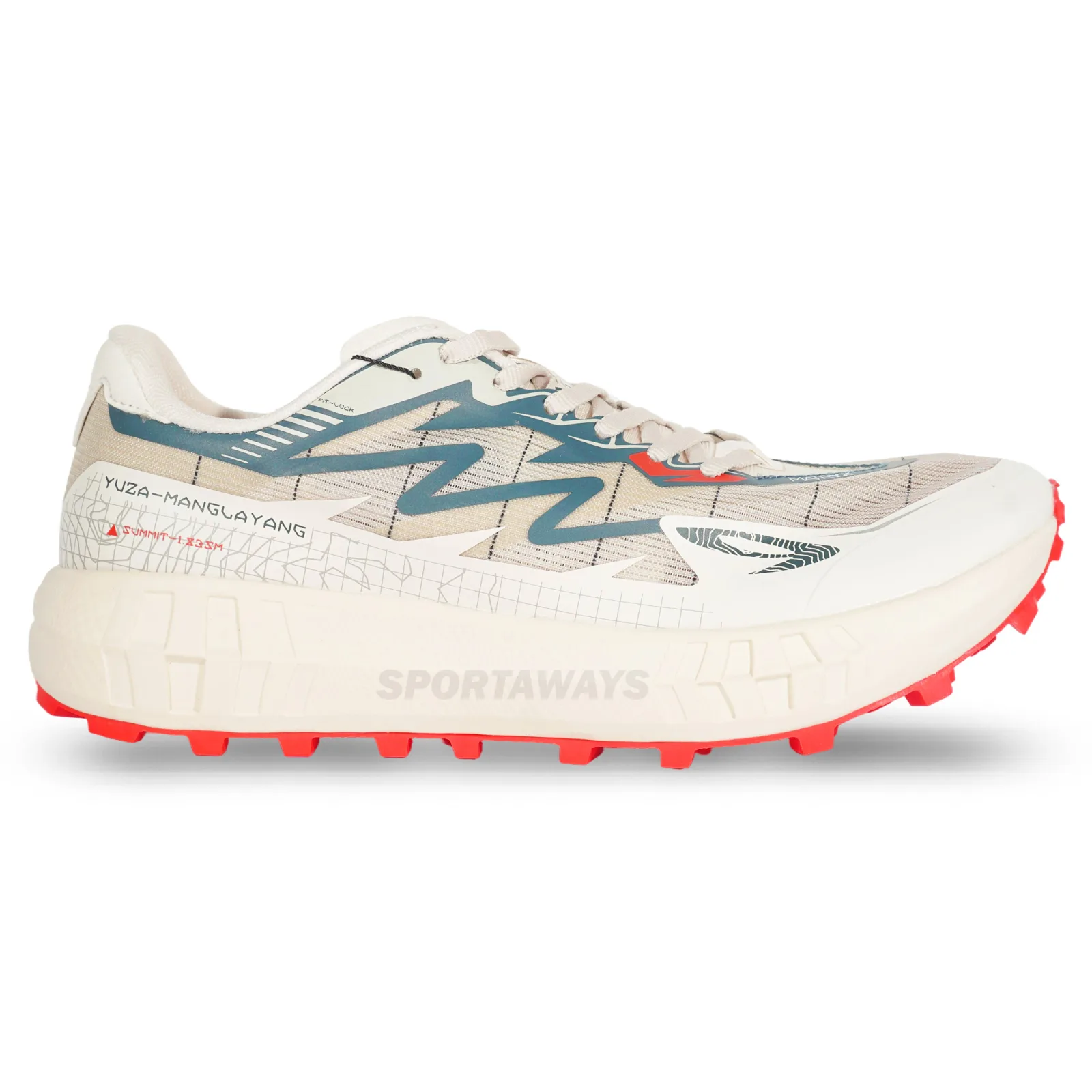 Sepatu Trail 910 Yuza Manglayang - Putih Tulang/Abu/Navy 
