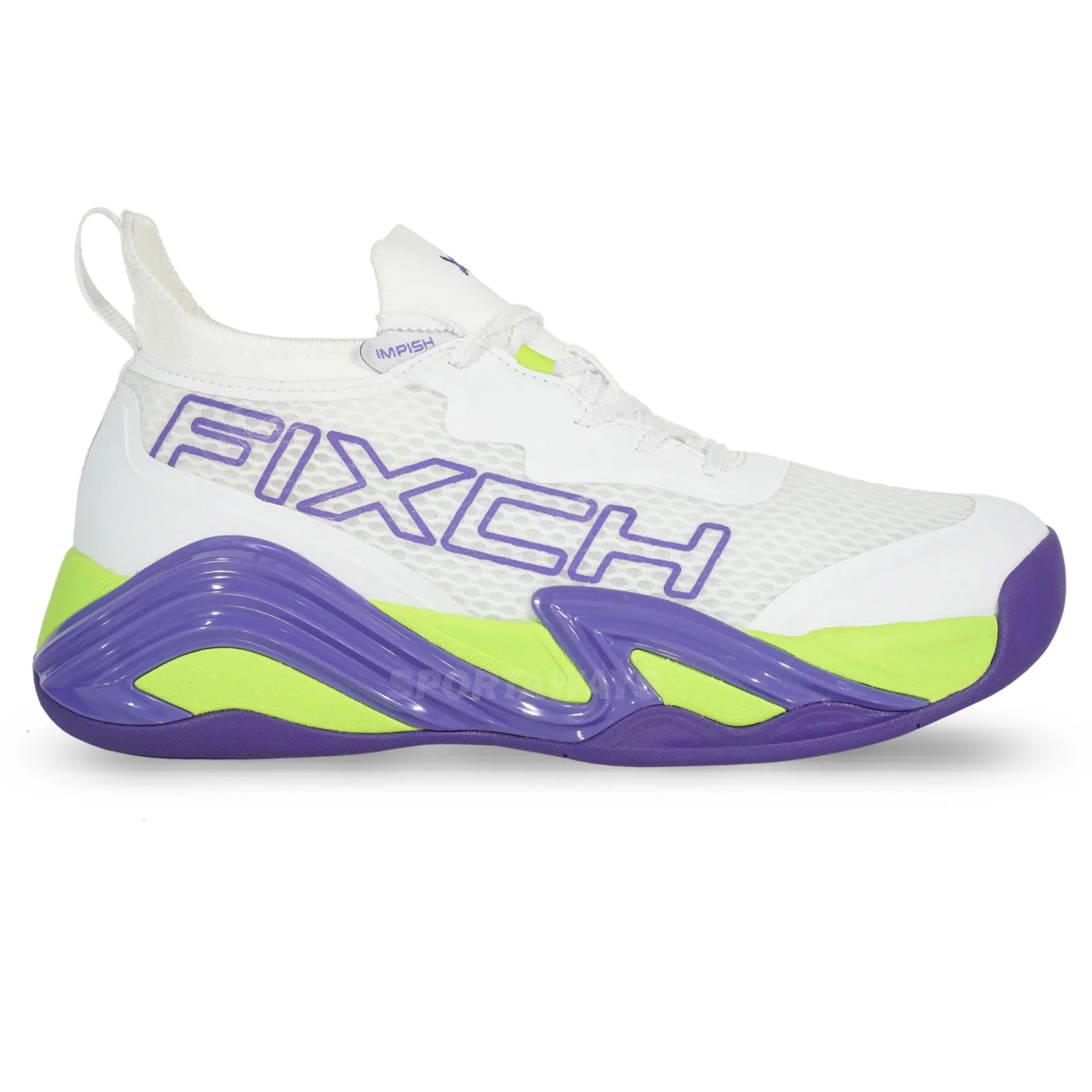 Sepatu Voli Fixch Impish Titans - White/Purple/Green Neon 