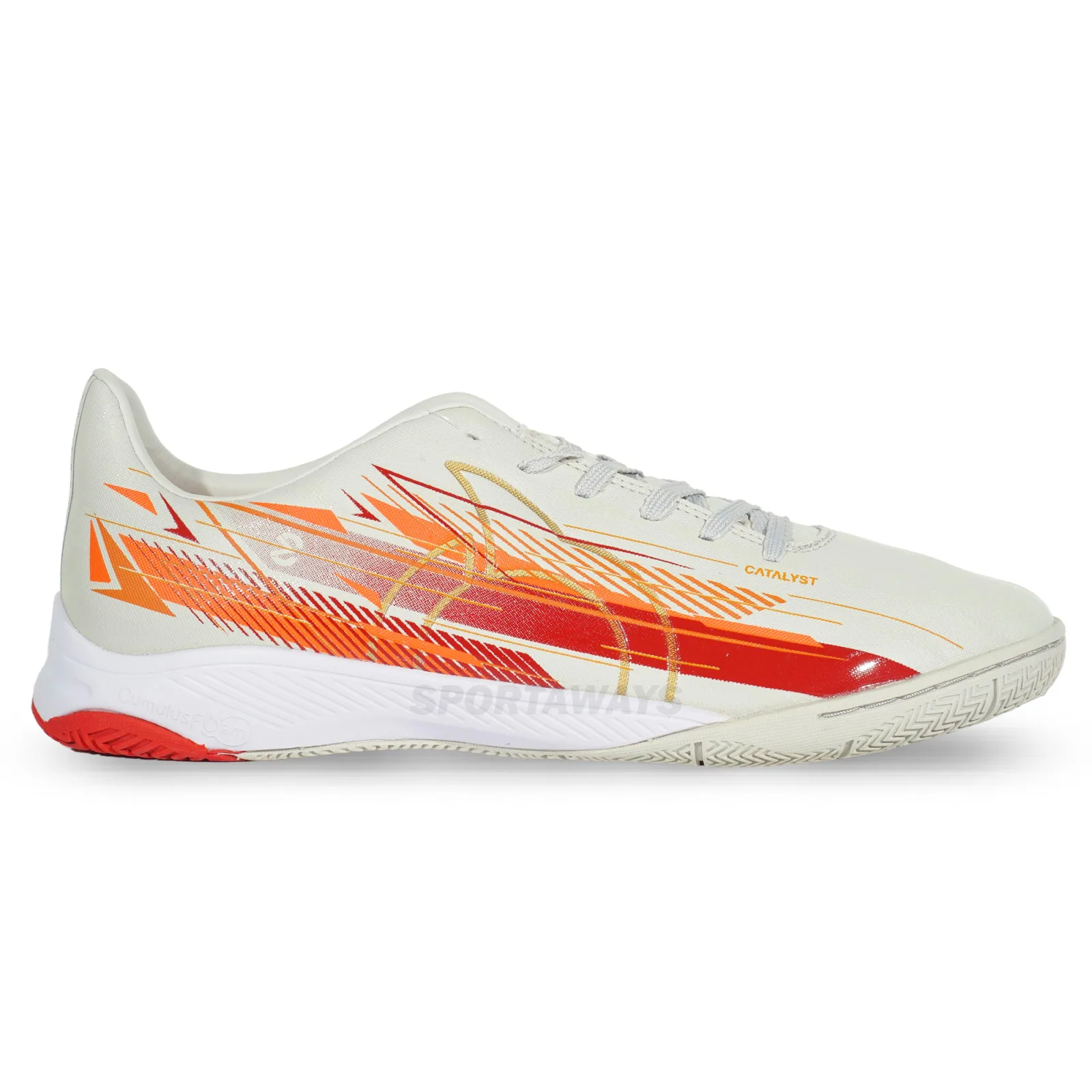 Sepatu Futsal Ortuseight Catalyst Legion V6 IN - Rhino Grey/Peach/Gold 