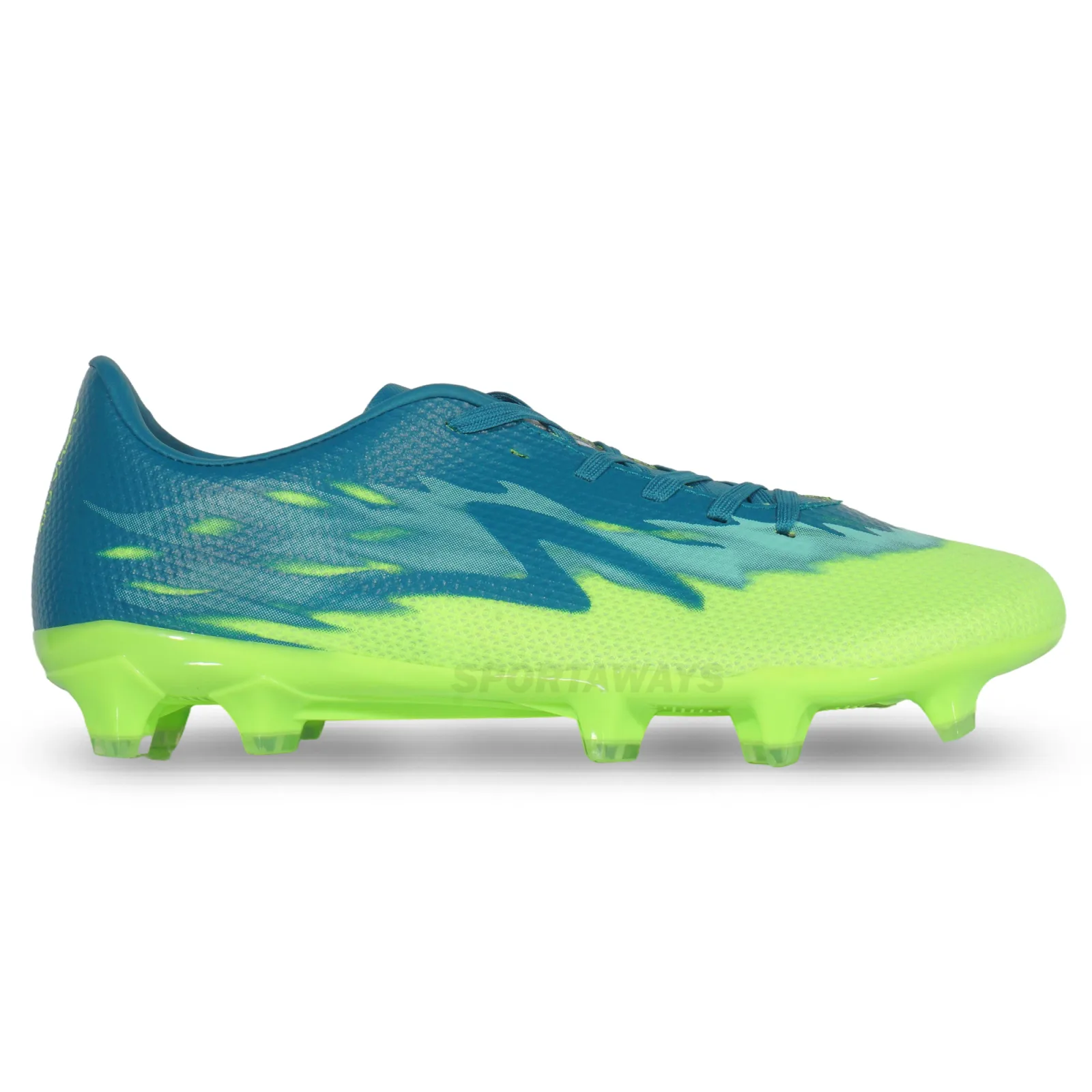 Sepatu Bola Specs Accelerator Alpha Fury Pro FG - Harbor Blue/Lucid Lemon/Brook Green 
