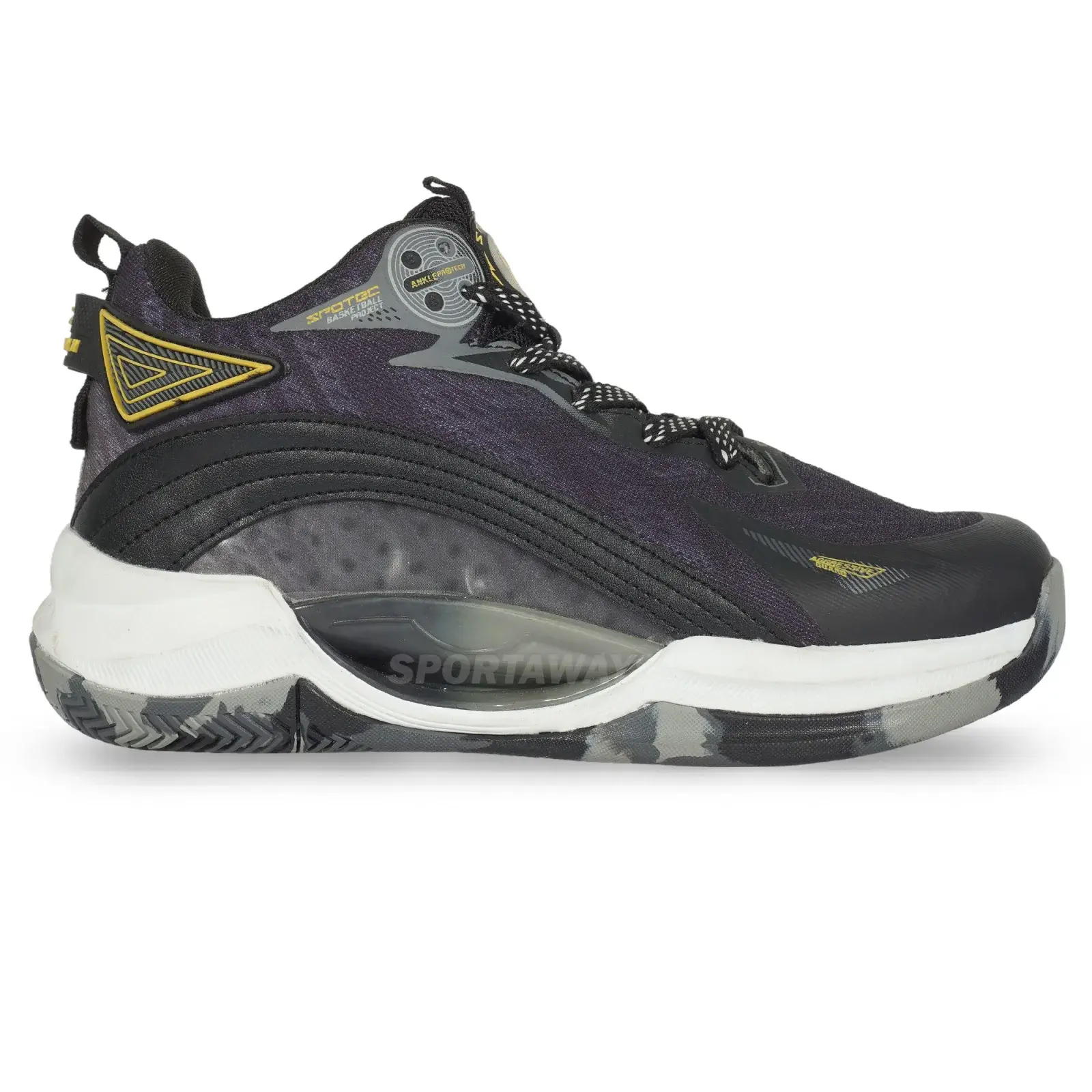 Sepatu Basket Spotec Centrist - Hitam/Emas 