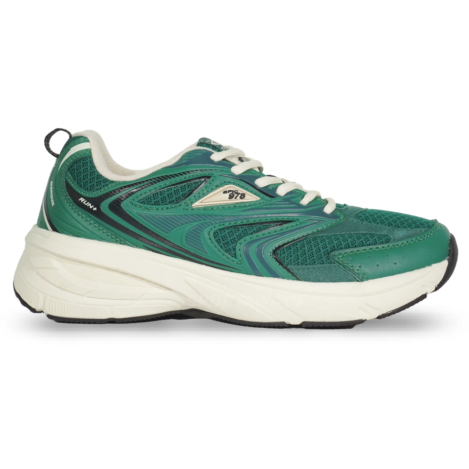 Sepatu Running Spotec Epic 978 - Hijau Tua/Putih Tulang 
