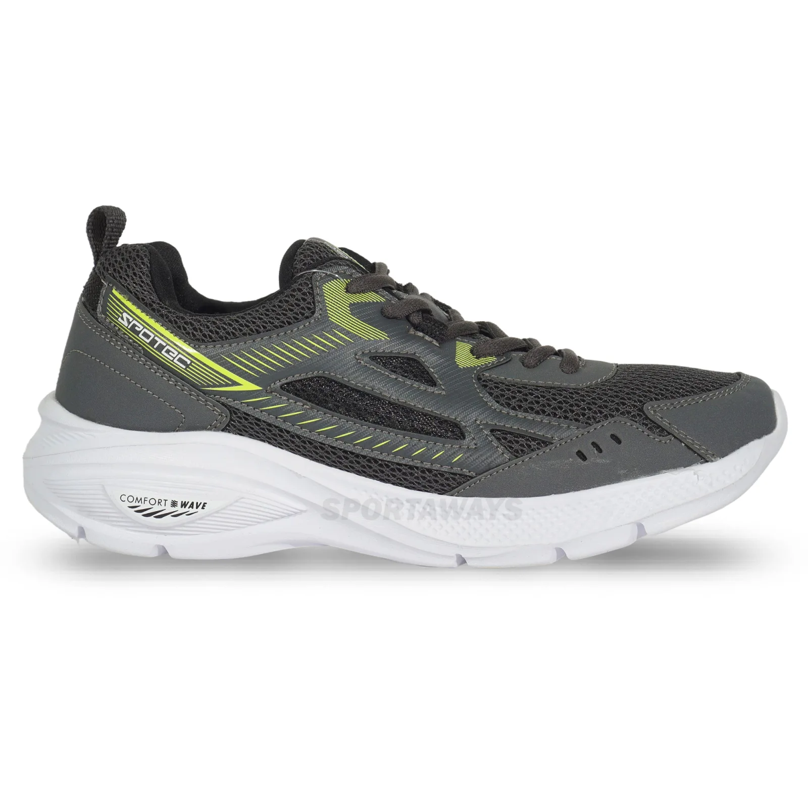 Sepatu Running Spotec Harvey - Abu Tua/Hijau 