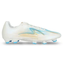 Sepatu Bola Specs Lightspeed Reborn Meta XR FG - White/Aquarius/Gold 