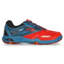 Sepatu Badminton Spotec Twister - Merah/Biru Tosca 