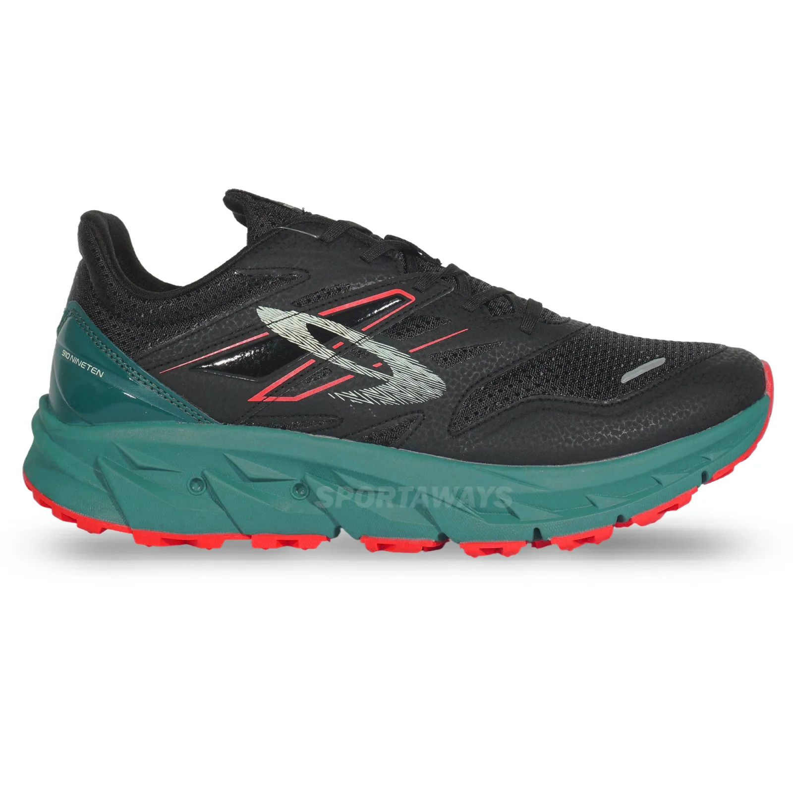 Sepatu Trail Run  910 Yuza Evo - Hitam/Hijau Tosca/Jingga 