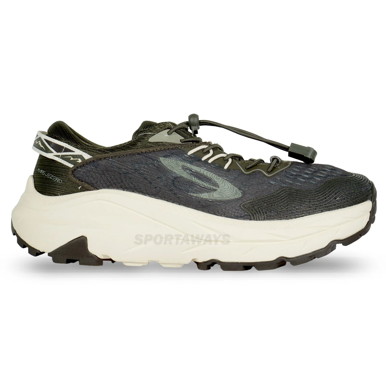 Sepatu Trail 910 Yuza Mars Jezero - Hijau Tua/Coklat Tua/Putih Tulang 