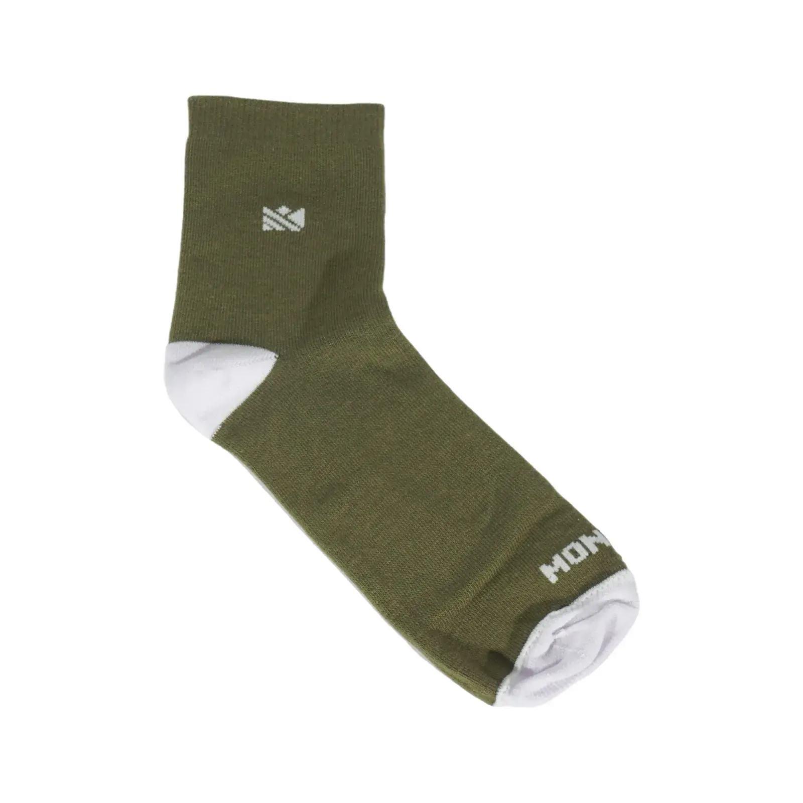 Kaos Kaki Monaco Double Layer - White/Olive/Green