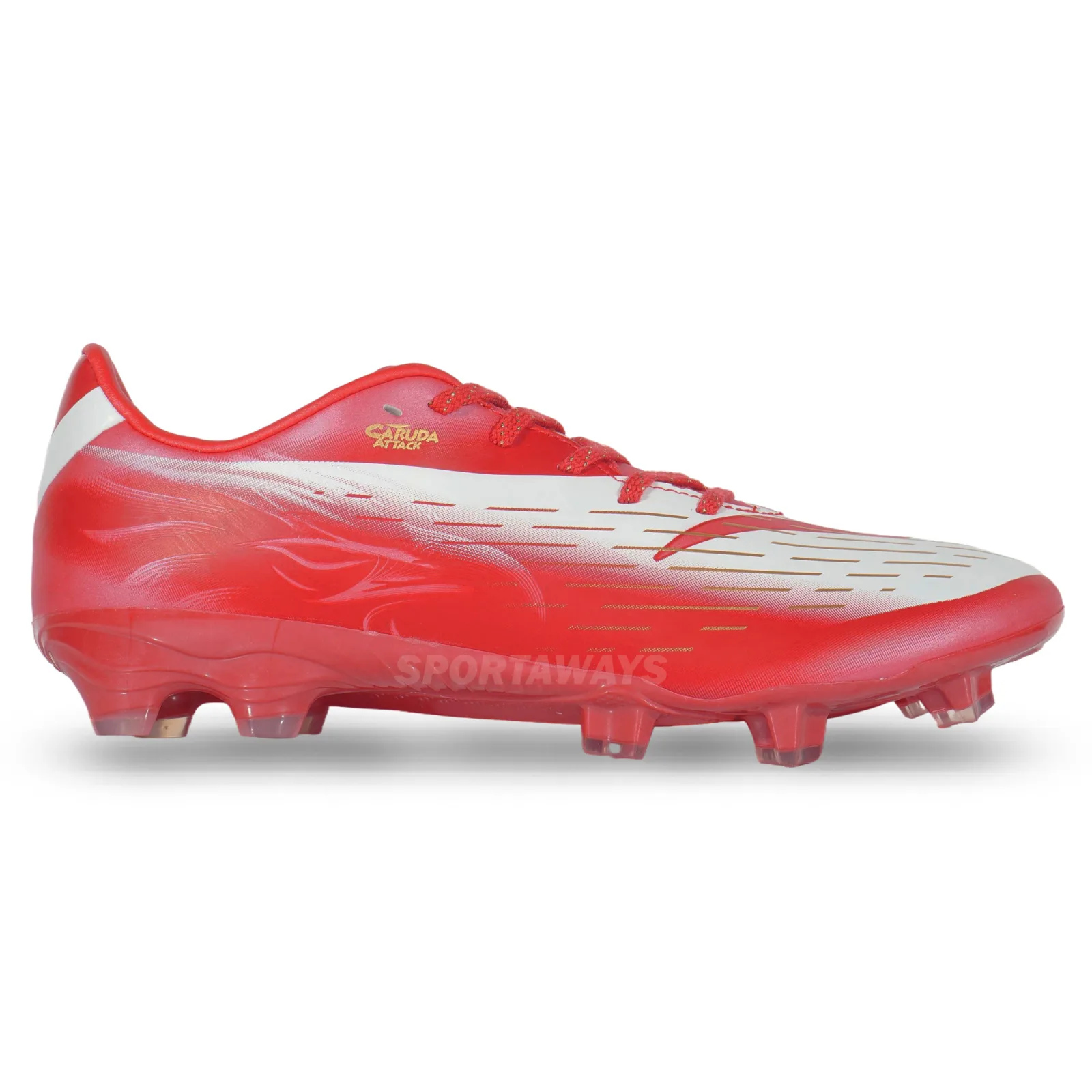 Sepatu Bola Specs Accelerator Lightspeed 5 GA26 Pro FG - Flame Scarlet/Gold/White 
