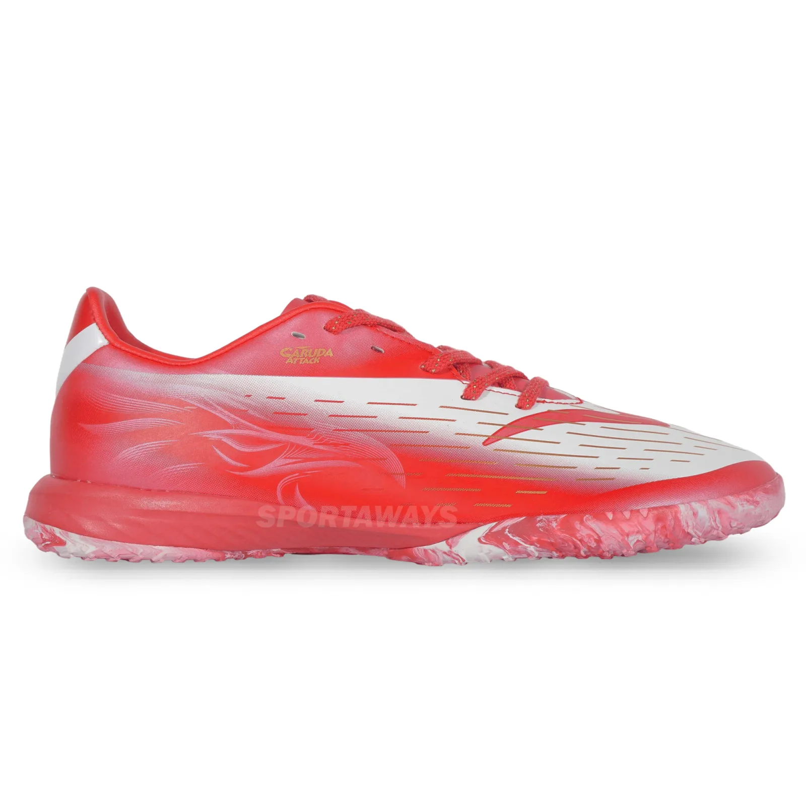 Sepatu Futsal Specs Accelerator Lightspeed 5 GA26 Pro IN - Flame Scarlet/Gold/White 